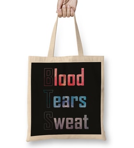 Bts Blood Sweat And Tears Watercolours Army Kpop 01 Bez Çanta Uzun Saplı