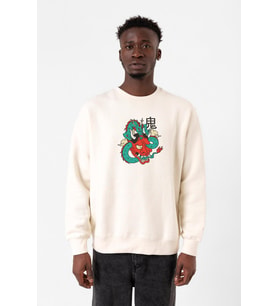 Dragon Samurai Anime Ekru Erkek 2ip Sweatshirt