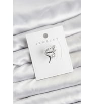 Gümüş Renk Pirinç Diken Model Kıkırdak Earcuff Küpe