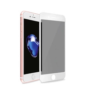 Uyumlu Model Apple iPhone 7 Plus Hayalet Ekran Koruyucu Davin Privacy Mat Seramik Ekran Filmi (Beyaz)