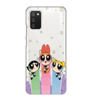 Samsung Galaxy A02S Uyumlu Powerpuff Girls Desenli Şeffaf Telefon Kılıfı