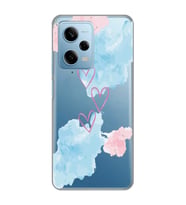 Redmi Note 12 Pro 5G Uyumlu Kalp Desenli Şeffaf Telefon Kılıfı