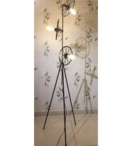 MYLİGHTS RETRO RUSTİK ÜÇLÜ ÜÇ AYAK RUSTİK LAMBADER (Siyah)