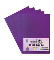 Mor Keçe A4 2 mm 20x30 cm 5 li 1 Paket Okul Kreş Etkinlik
