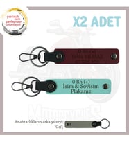 Motor Tutkunlarına Özel İsim Plaka, 0+ Kan Grubu Yazılı Özel Üretim x2 Anahtarlık, Turkuaz-Bordo-Gr (Çok Renkli)