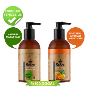 Rekze Yenilebilir Erotik Portakal + Natural Masaj Yagı 120 ml