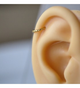 Cerrahi Çelik Gold Burgu Tragus Helix Piercing Kıkırdak