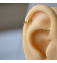 Cerrahi Çelik Gold Burgu Tragus Helix Piercing Kıkırdak (Çok Renkli)