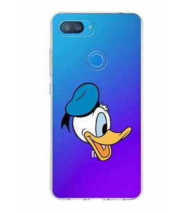 Xiaomi Mi 8 Lite Uyumlu Kapak Donald Duck Tasarımlı Şeffaf Silikon Kılıf