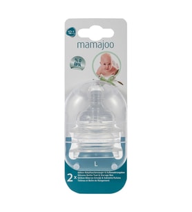 Mamajoo Mamajoo %0 BPA Silikon Biberon Emziği İkili L No.3 12 ay+