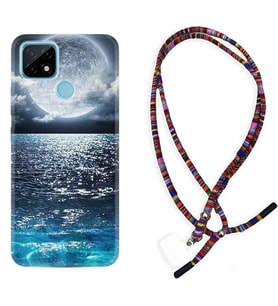 Realme C11 C21 C21Y C25Y C11 2021 Kılıf Boyun Asklı Rasta Silikon Great Moon 1301