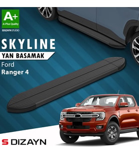 Ford Ranger 4 Skyline Siyah Yan Basamak 203 Cm 2023 Üzeri A+ Kalite