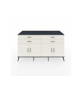 Kronos Konsol 2 Raflı 4 Çekmeceli 8 Kapaklı 176x59x99 Antrasit-Aytaşı
