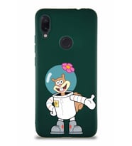 Xiaomi Redmi Note 7 Pro Soft Premier Kapak Sandy Tasarımlı Silikon Kılıf - Yeşil (Şeffaf)
