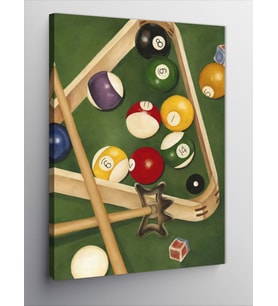 Kanvas Tablo Bilardo Temalı