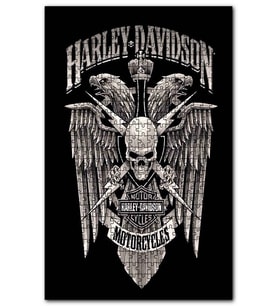 Cakapuzzle Eski Harley Davidson Görseli Puzzle Yapboz MDF (Ahşap) (120 Parça)
