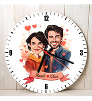 Sevgiliye Hediye Kişiye Özel Çiftlere Özel Efsane Aşkımız Karikatürlü Duvar Saati