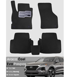 HYUNDAİ SANTAFE (2018-2023) Uyumlu EVA Paspas Tam Set–Araca Özel,Kolay Montaj,Su Geçirmez