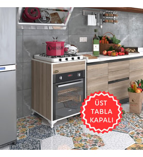 Kenzlife ankastre modülü kabini lantanyum crd fırın ocak dolabı sabit tabla ayaklı