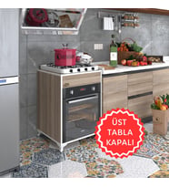 Kenzlife ankastre modülü kabini lantanyum crd fırın ocak dolabı sabit tabla ayaklı