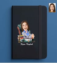 Kişiye Özel Kadın Model 13x21 Siyah Defter-26