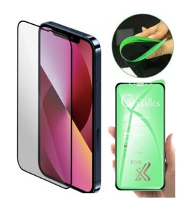Apple iPhone 13 Mini Ekran Koruyucu Seramik Nano Cam Esnek Tam Full Kaplayan Kırılmaz