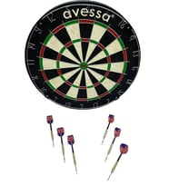 Avessa Dart-150 Sisal Profesyonel Dart Tahtası Seti (Çok Renkli)