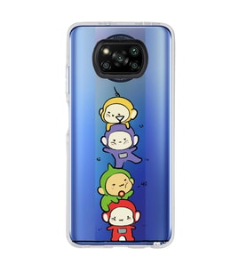 Poco X3 Pro / X3 NFC Uyumlu Teletubbies Tasarımlı Şeffaf Telefon Kılıfı