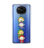 Poco X3 Pro / X3 NFC Uyumlu Teletubbies Tasarımlı Şeffaf Telefon Kılıfı
