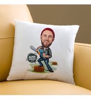 Kişiye Özel Ormancı Erkek Karikatürlü Yastık