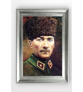 Gümüş Çerçeveli Atatürk Tablo a734