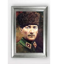 Gümüş Çerçeveli Atatürk Tablo a734