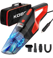 KOBB KBV12 12Volt/120Watt Araç Süpürgesi + 5 Parça Aksesuar Seti + Taşıma Çantası