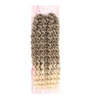 Nice Bulk Afro Su Dalgası Saç - Küllü Kahve / Platin Ombreli