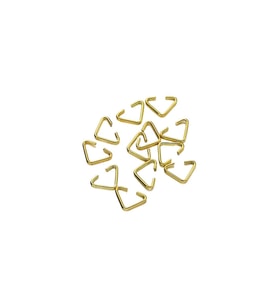Anahtarlık Montaj Halkası Üçgen Takı Bağlantı Halkası 14x11 MM (100 Adet)  Gold