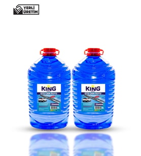 KING MAX Cam Suyu 5 LT Antifriz İçerikli -20 Derece 2'Li Avantaj Paket (Mavi)