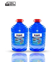 KING MAX Cam Suyu 5 LT Antifriz İçerikli -20 Derece 2'Li Avantaj Paket (Mavi)