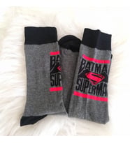 Batman Superman Çorap (Gri)