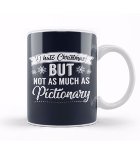 I Hate Christmas But Not As Much As Pictionary Kupa Bardak Porselen