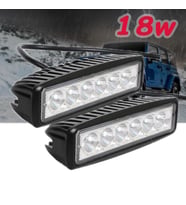 2 Adet 6 Ledli Off Road Led Çalışma Lambası 12-24V 18W