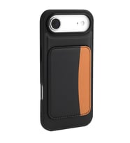 iPhone 17 Air Kılıf Kartlıklı X-Kart Silikon Kılıf (Siyah)