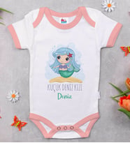 BK Kids Kişiye Özel Pembe Bebek Body Zıbın - Model 144