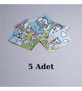 Kum Boyama Seti 5 Adet A4 Boyutunda (27x20 )