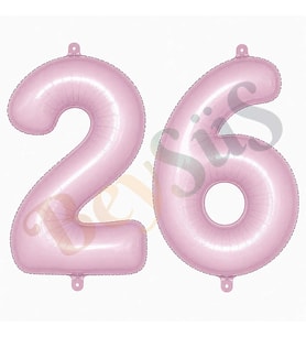 26 Rakam Folyo Balon pembe Rengi (76 cm)
