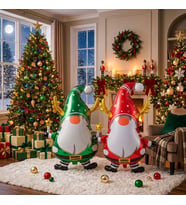 VIP 2 ADET 64 CM KIRMIZI YEŞİL NOEL CÜCESİ FOLYO BALON YEŞİL KIRMIZI YILBAŞI CÜCESİ YILBAŞI BALONU