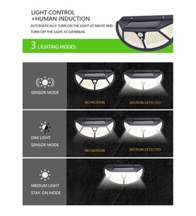 Fonksiyonel Sensörlü 102 Ledli Solar Bahçe Lambası