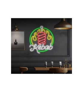 Kebab Yazılı ve Şekilli Neon Tabela