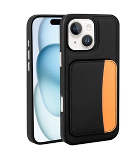 Apple iPhone 14 Uyumlu Kılıf Kartlıklı Zore X-Kart Silikon Kapak (Siyah)