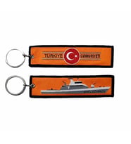 Sahil Güvenlik Nano Örme Anahtarlık - Kumaş Anahtarlık (Turuncu)