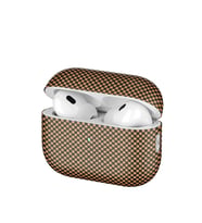 Apple Airpods Pro 2 Uyumlu Zore Airbag 43 600D Karbon Fiber Kulaklık Kılıfı (Gold)